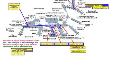 Mapa de l'aeroport de Filadèlfia