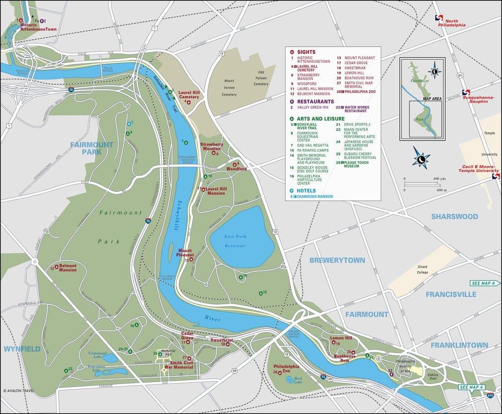 mapa de (fairmont parc de Filadèlfia