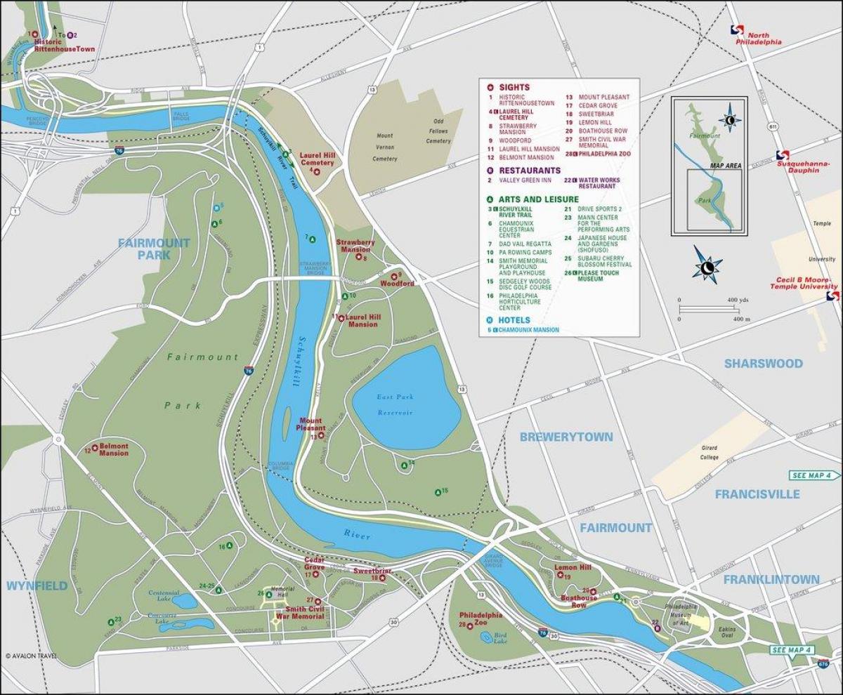 mapa de (fairmont parc de Filadèlfia