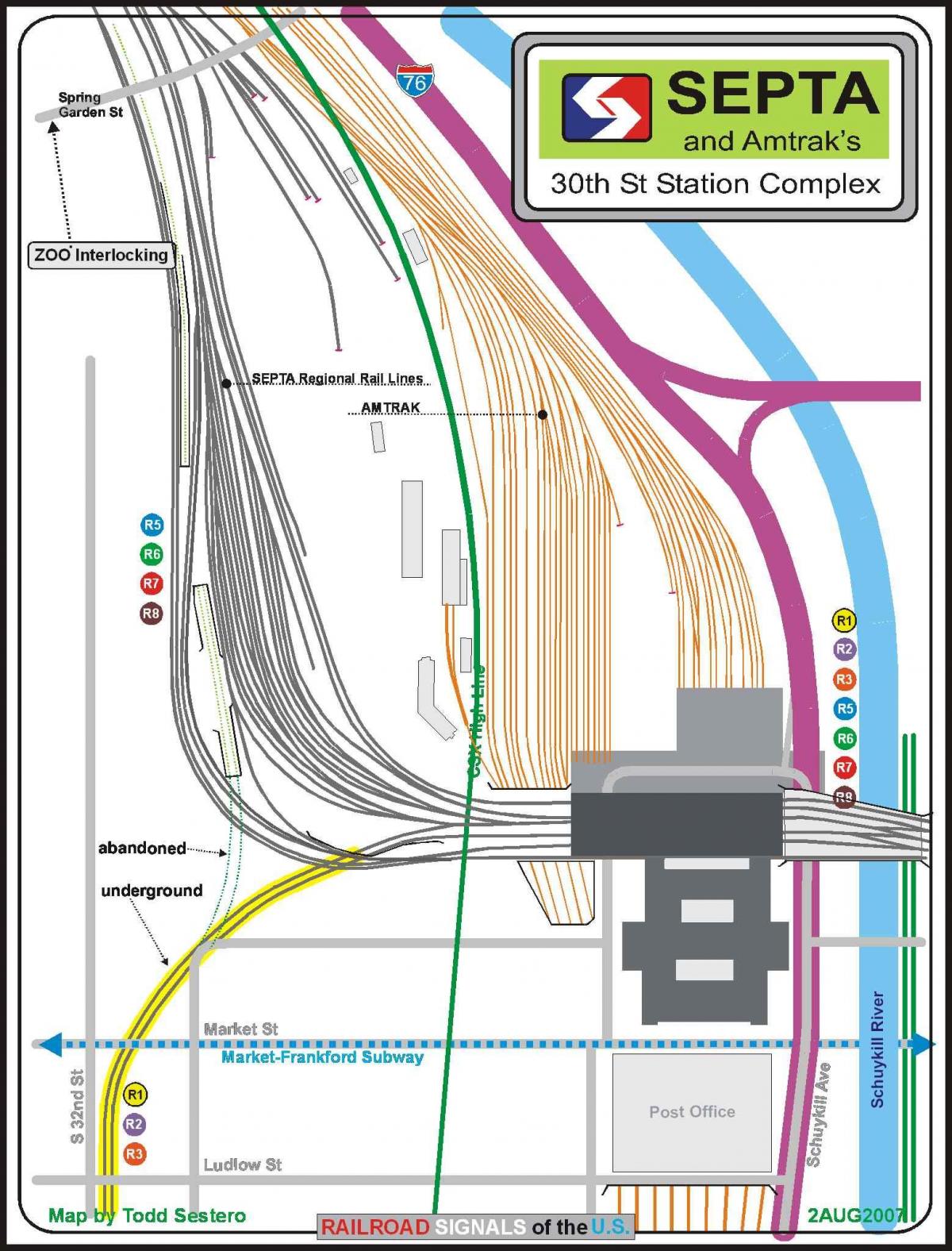 Filadèlfia 30 carrer de l'estació mapa