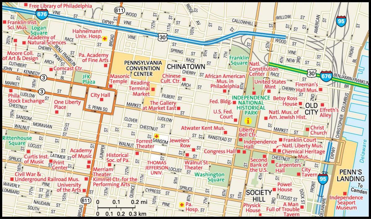 mapa de la ciutat de Filadèlfia
