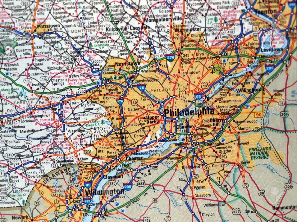 mapa de Filadèlfia pa