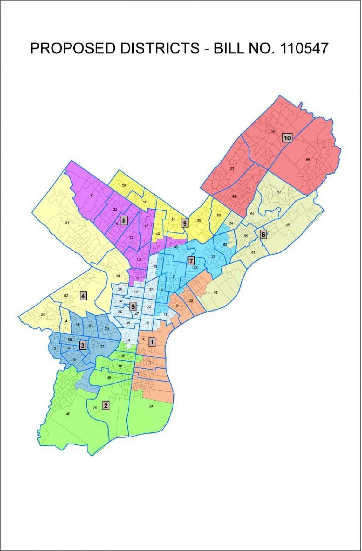 ward mapa de Filadèlfia