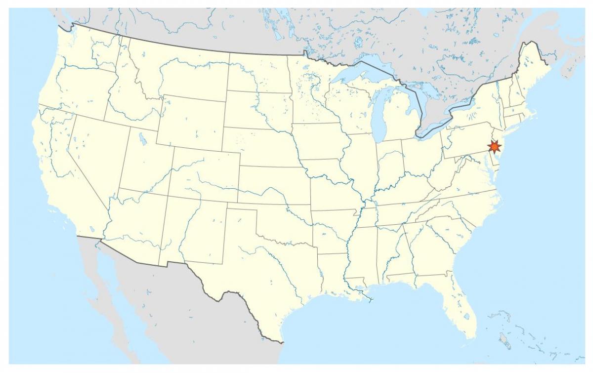 Philadelphia en el mapa del món