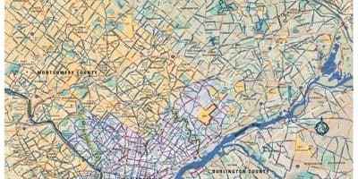 Filadèlfia bicicleta mapa