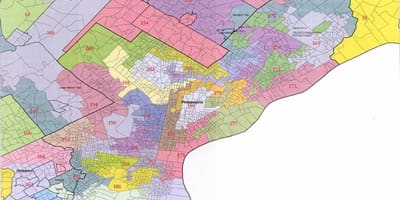Filadèlfia consell de districte mapa