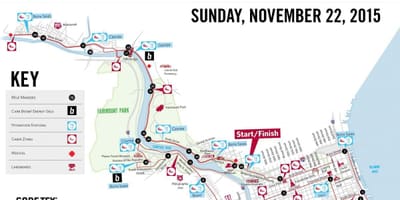 Filadèlfia marató mapa del recorregut