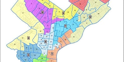 Mapa de Filadèlfia zona