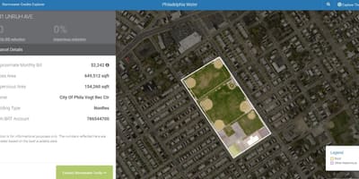 Mapa de Filadèlfia stormwater 