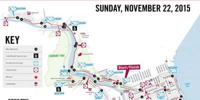 Filadèlfia marató mapa del recorregut