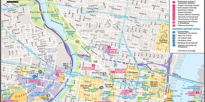 Mapa turístic de Filadèlfia
